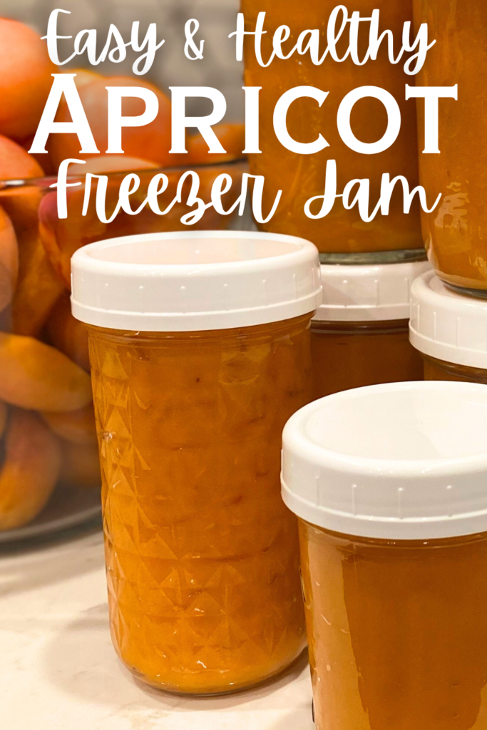 apricot freezer jam with text