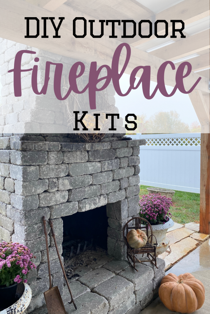 outdoor fireplace with text