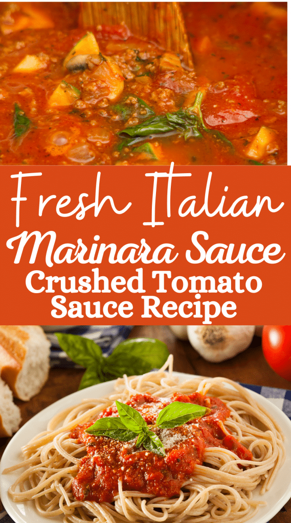 homemade marinara crushed tomato sauce 