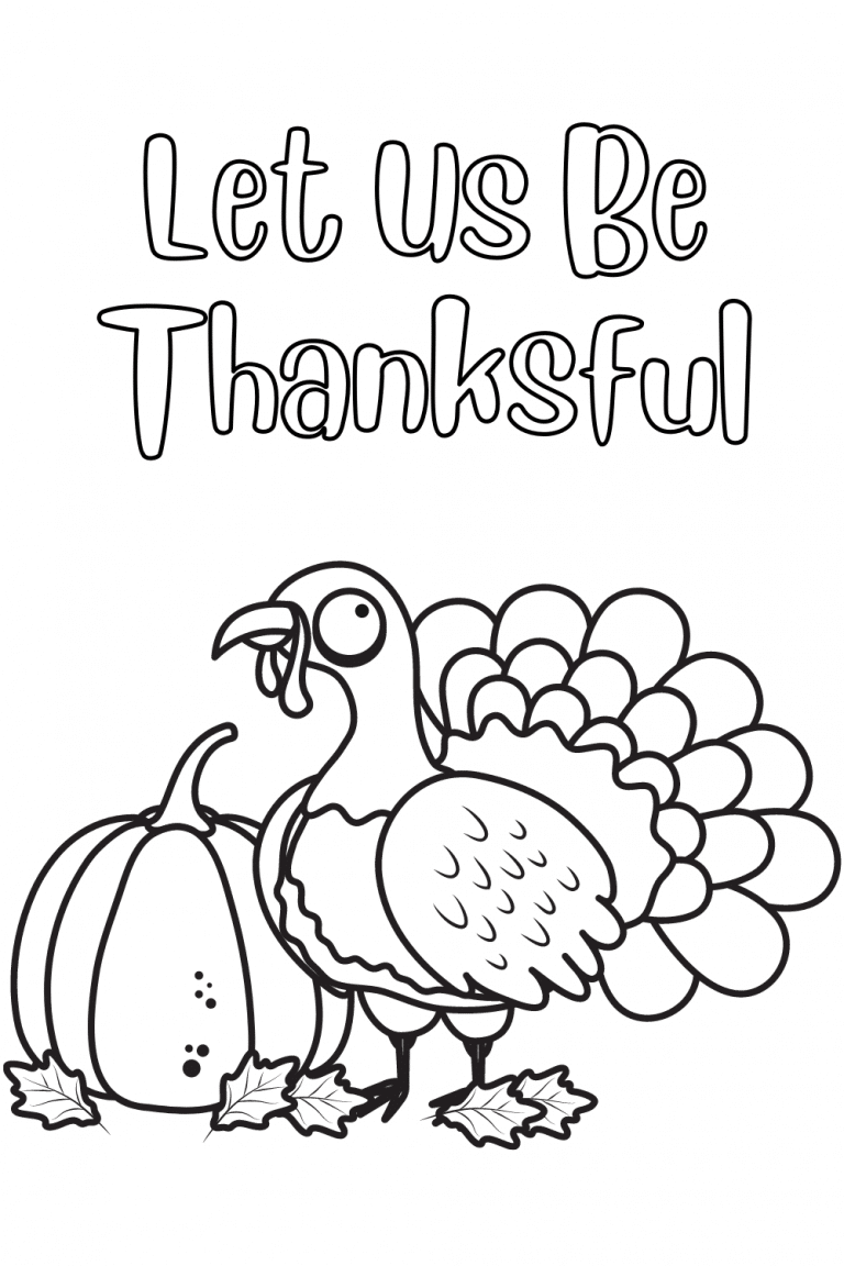 Free Thanksgiving Coloring Pages For Kids & Adults