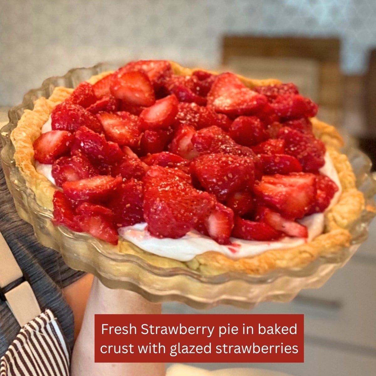 fresh strawberry pie in baked pie crust with glazed strawberries (1)