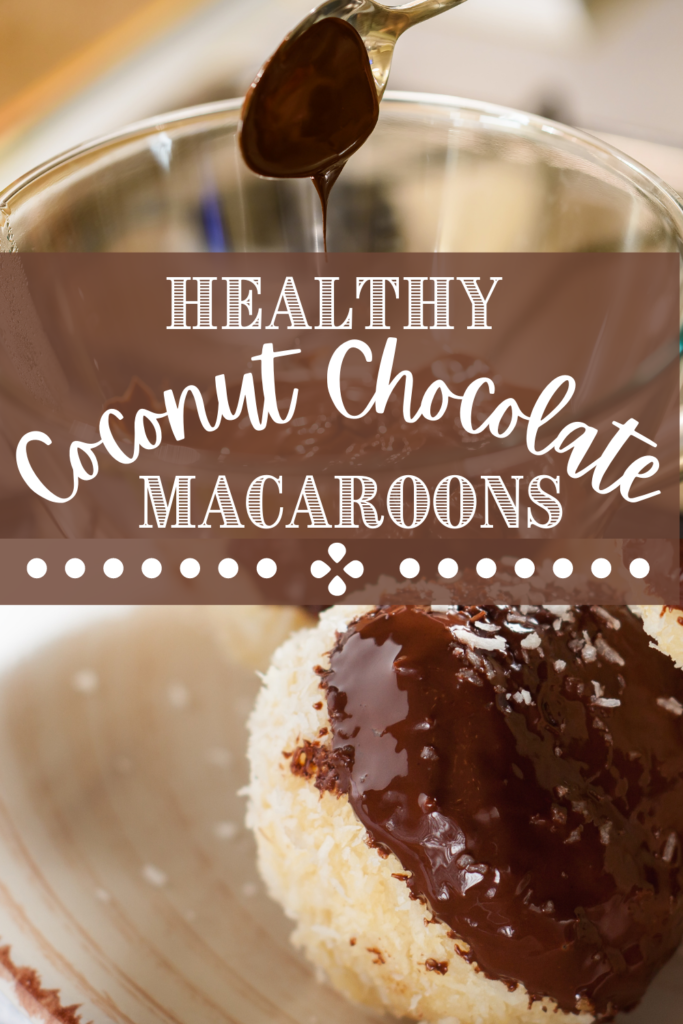 raw coconut macaroons with text