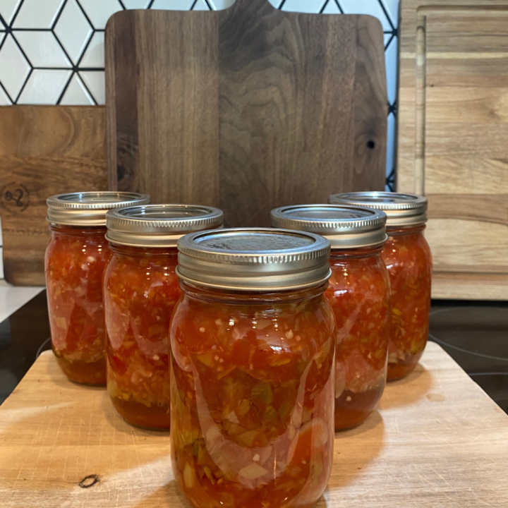 Zesty Salsa For Canning (Loads of Peppers)