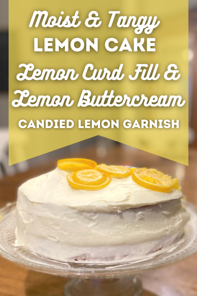 lemon cake with text