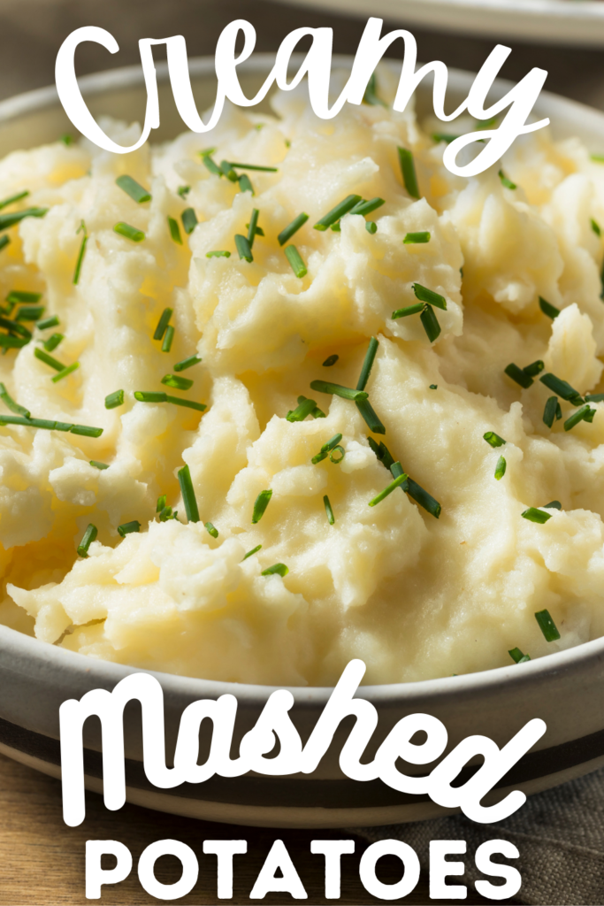 mashed potatoes recipe with text