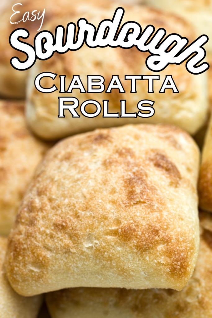 sourdough ciabatta rolls and text