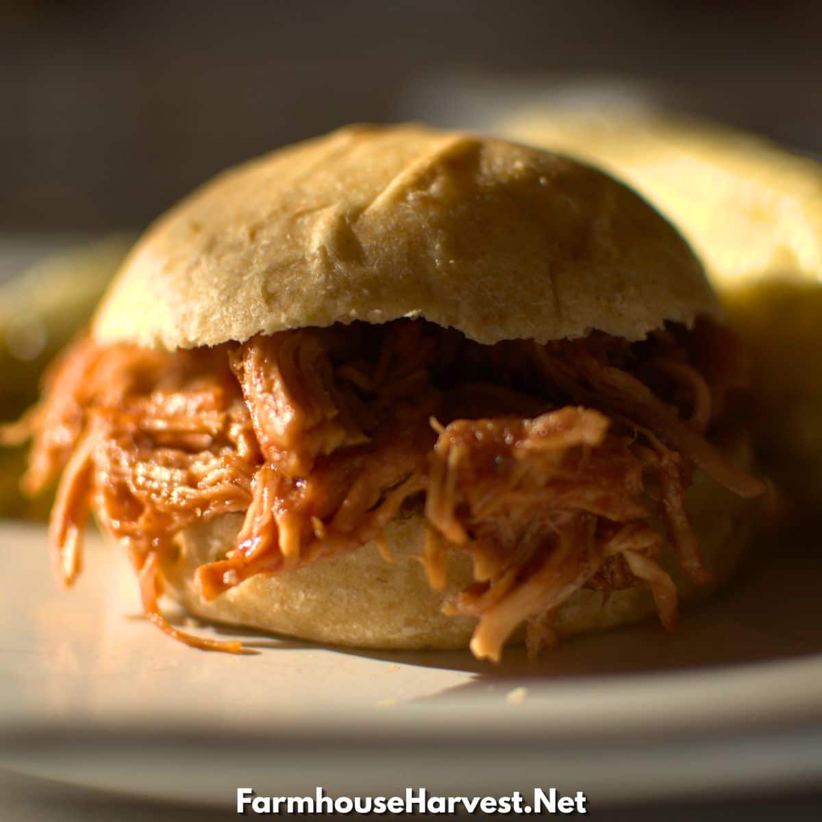bbq chicken pulld chicken sandwitch