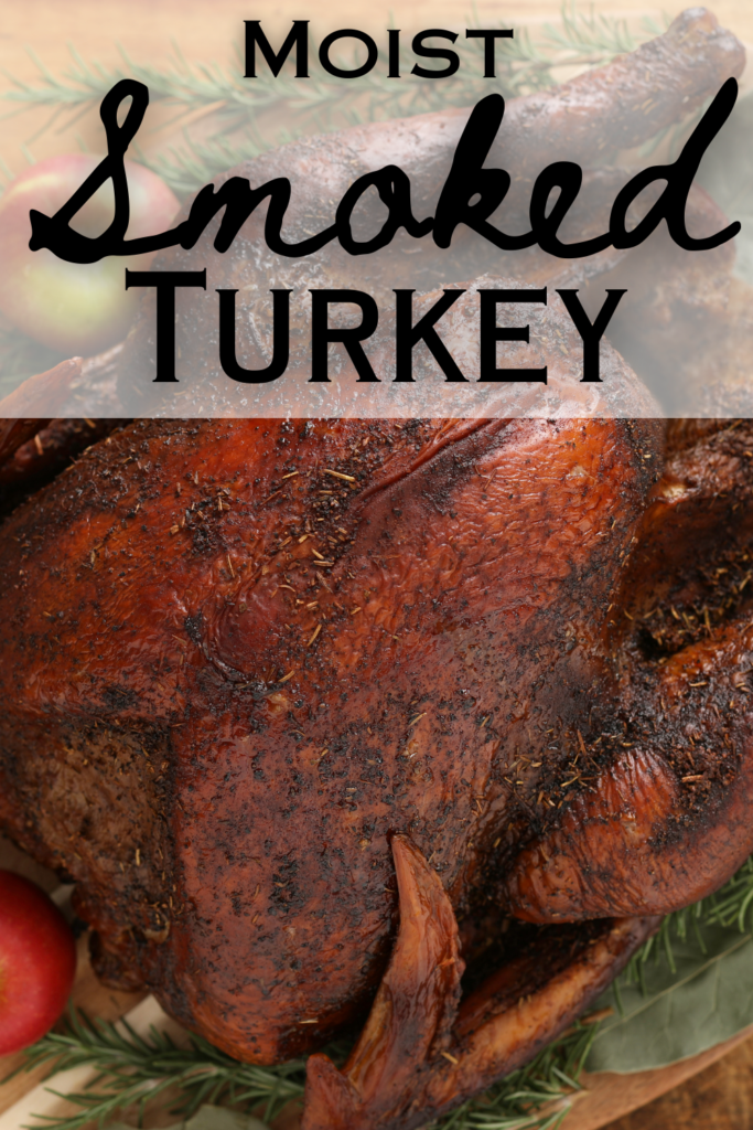 smoked turkey with text