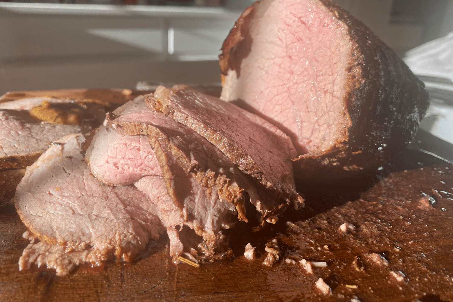 Top Round Roast check slice thin against the grain