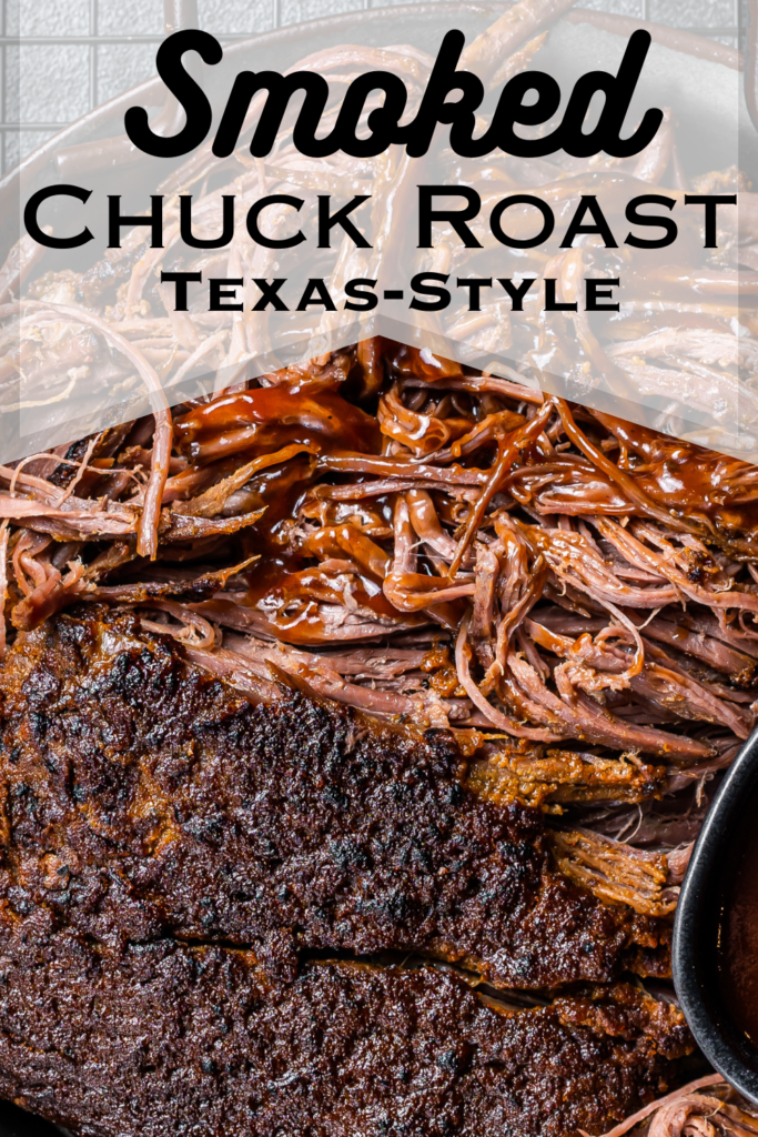 smoked chuck roast with text
