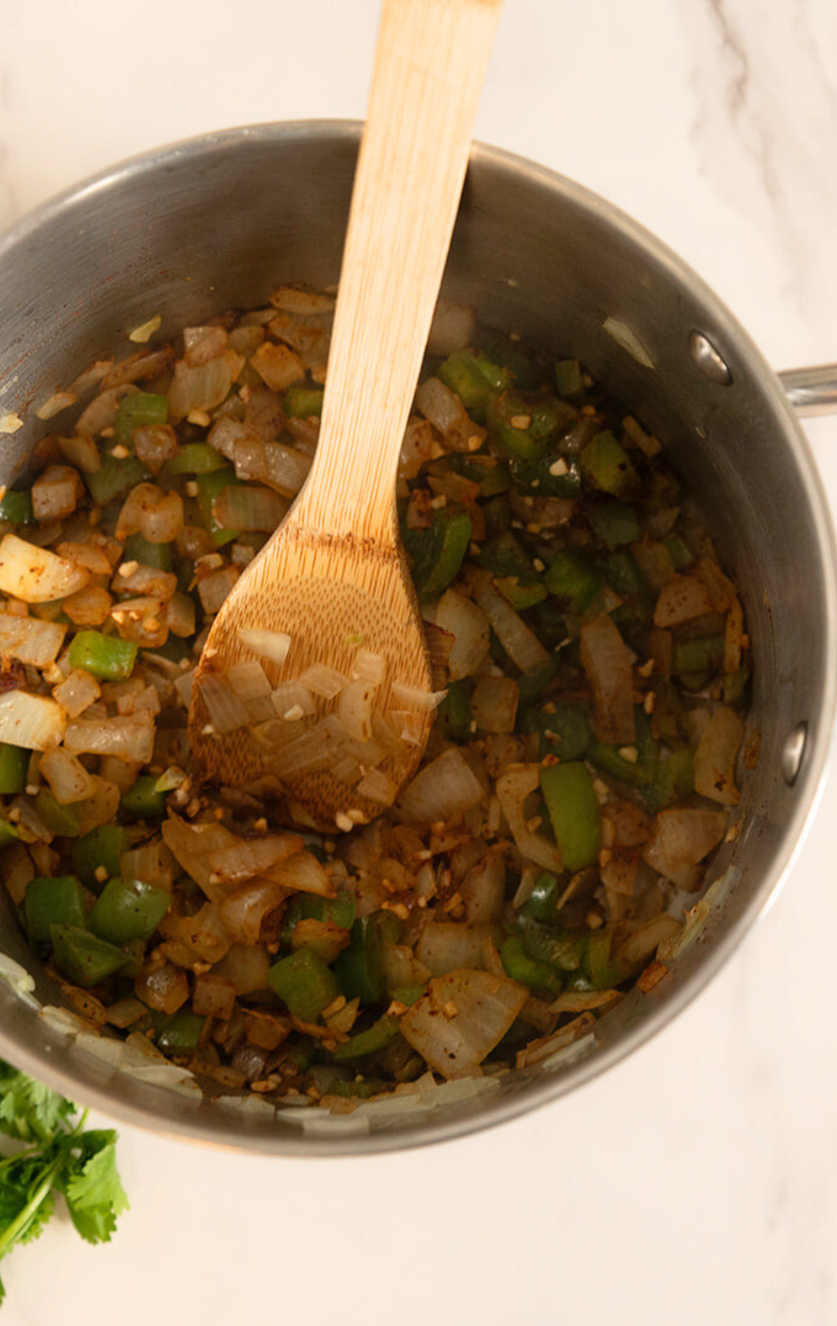 sauté onions and peppers