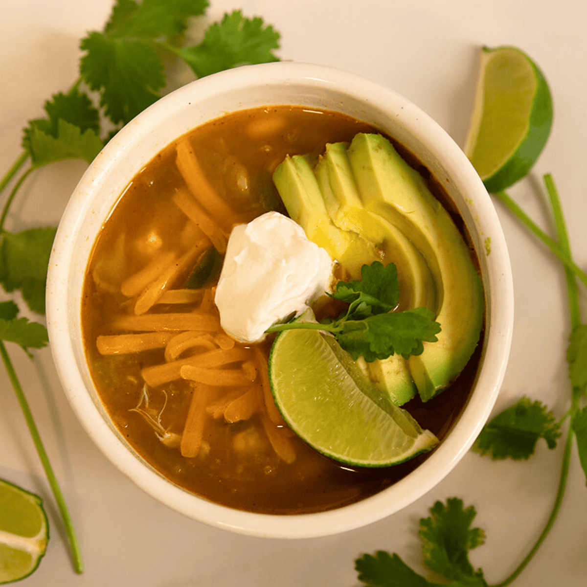 white chicken chili in bowl