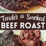 smoked beef roast with text