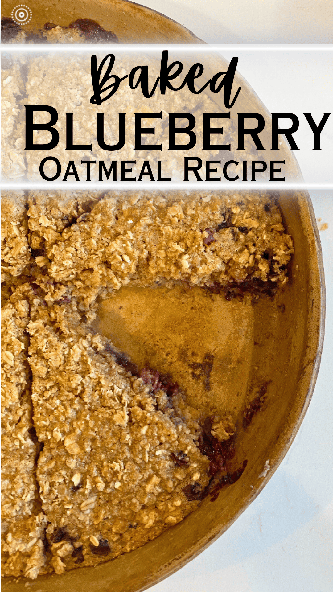 baked blueberry oatmeal with text