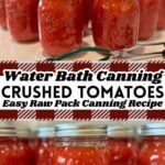 water bath canned tomatoes with text