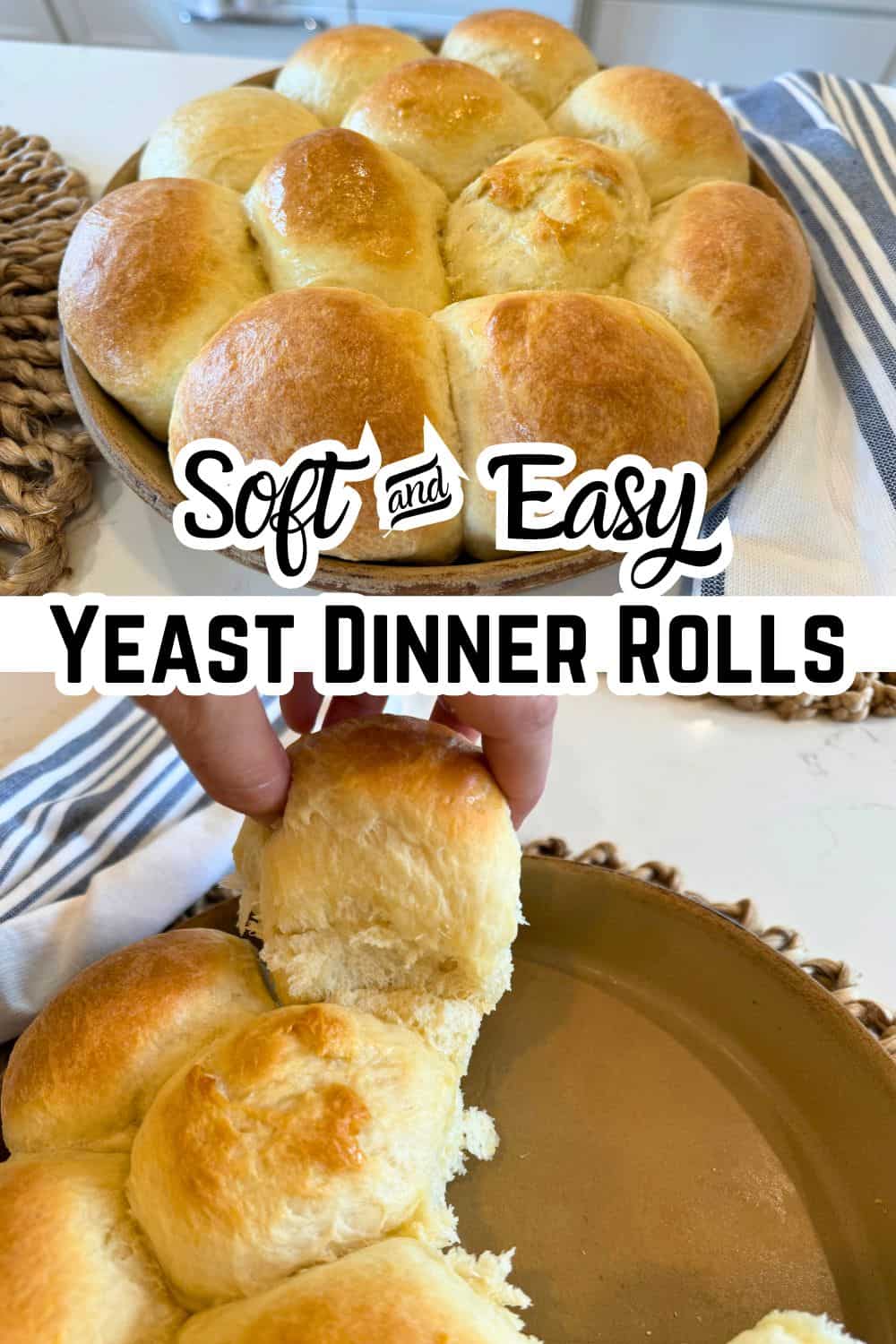 soft dinner rolls with text