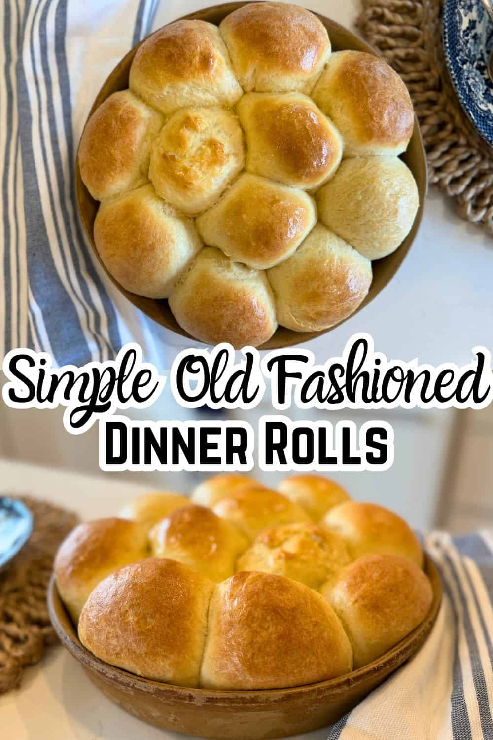 soft dinner rolls in stoneware circle pan perfected baked till golden with butter brushed over tops and text