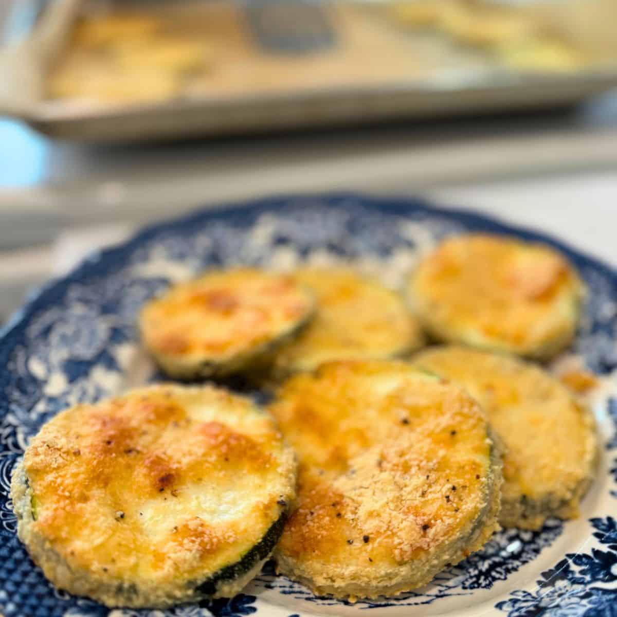 use a spatula to remove hot sourdough zucchini from baking sheet to a plate, allow to cool slightly