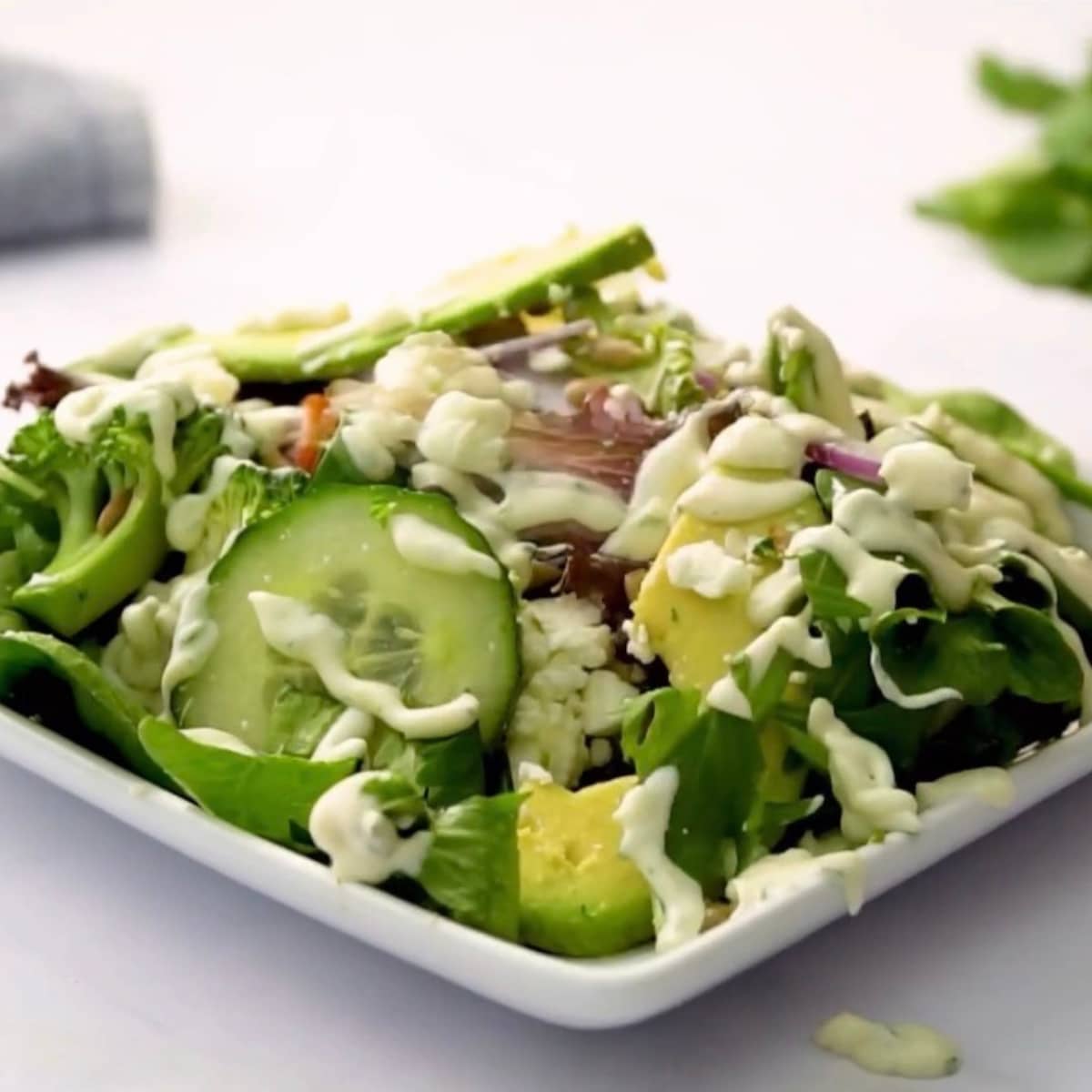 green goddess salad with green goddess salad dressing