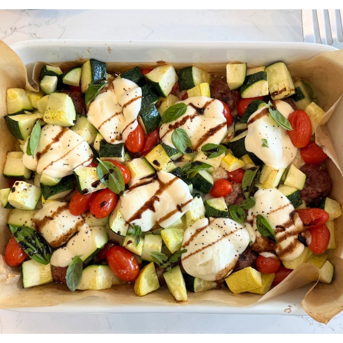 baked and drizzled with Balsamic Glaze