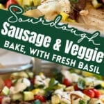 sourdough sausage caprese bake with ext