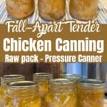 jars of home canned chicken with text