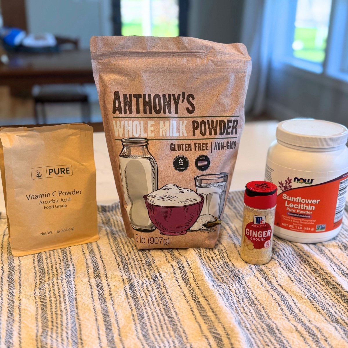 natural dough enhancer ingredients ascorbic acid powder, milk powder, ginger powder, lecithin powder