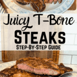 t bone steaks with text