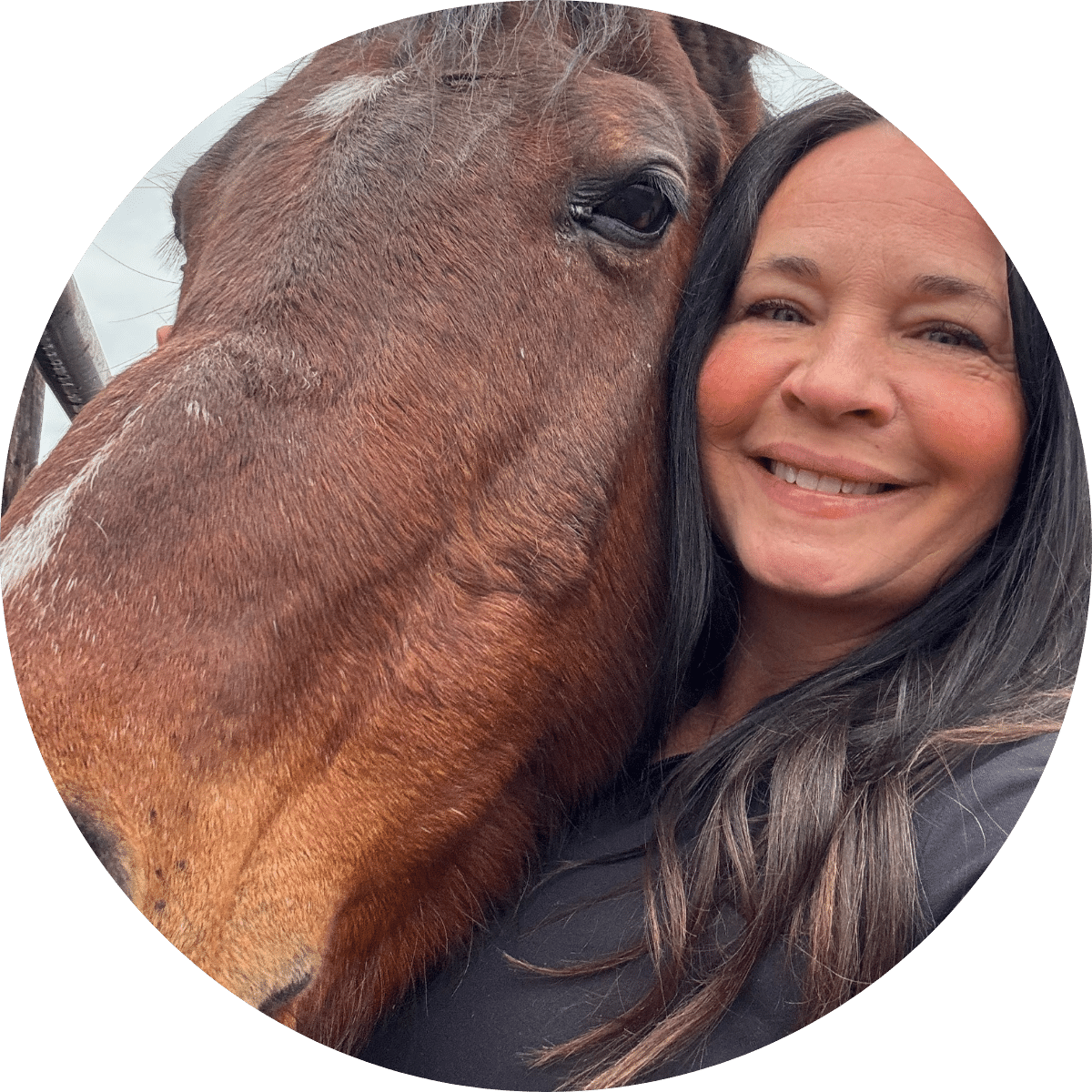 Juliea and horse, Dude