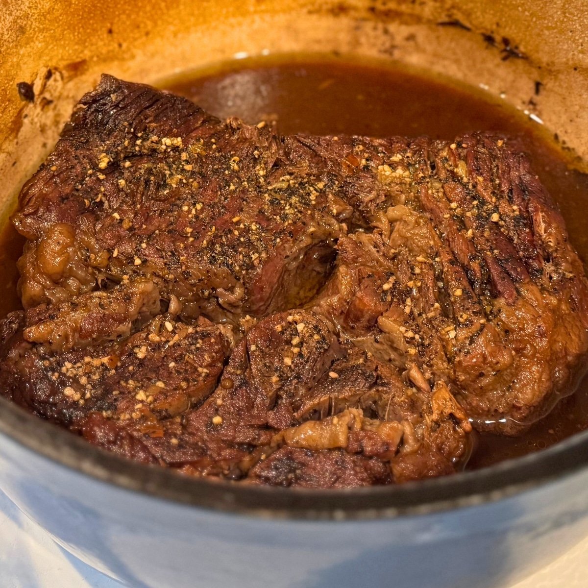 roast at 300 degrees for 5 hours till fall apart tender