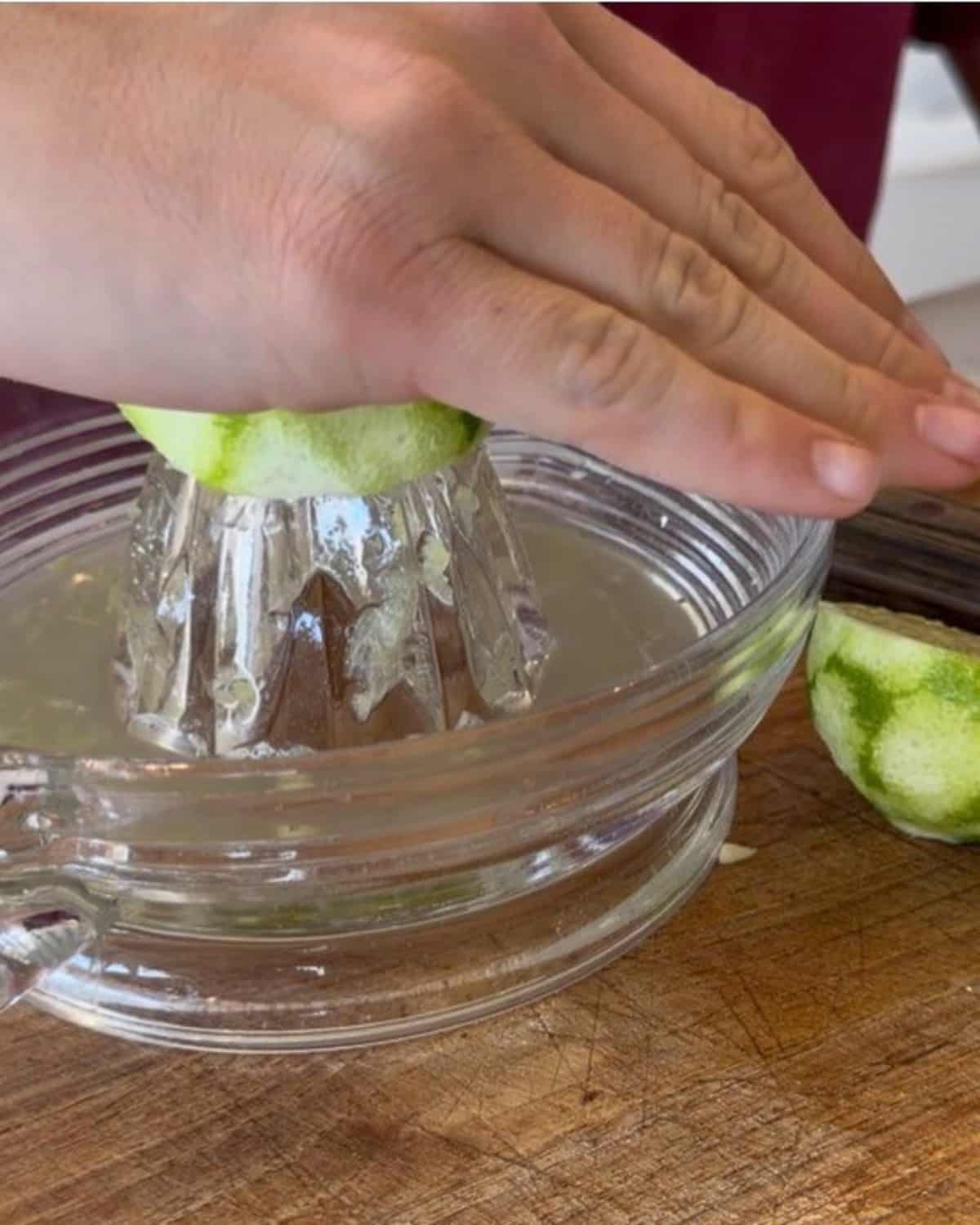juicing limes that have already been zested