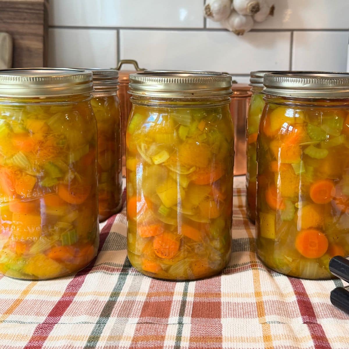 quart jars of Butternut Squash Soup Canning Recipe