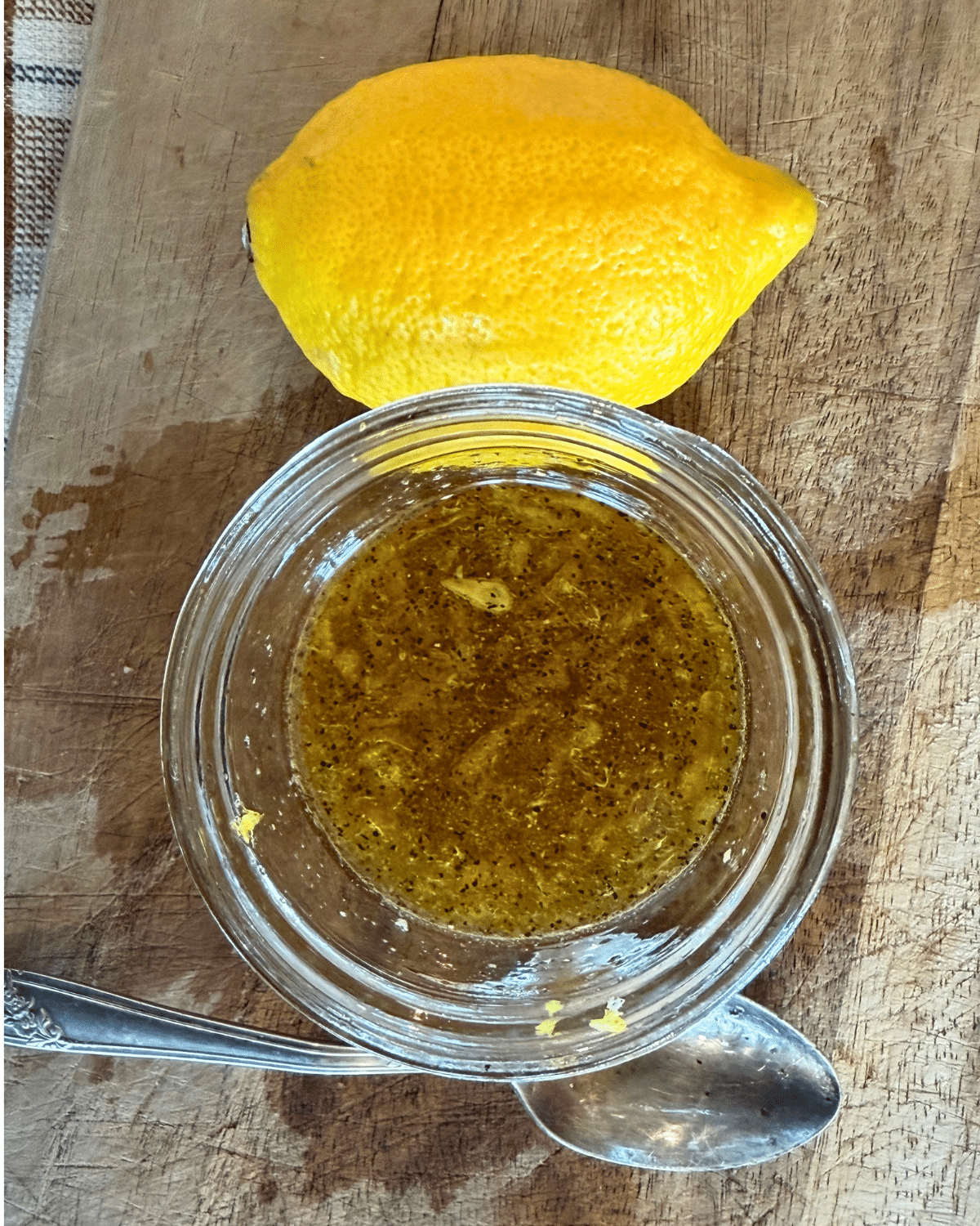 homemade citrus dressing for autumn apple salad