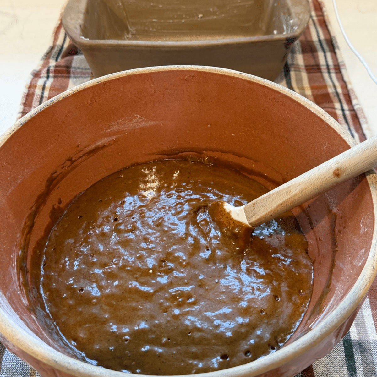 sourdough gingerbread batter